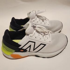 New Balance White and Black Sneakers with Neon Accents w/box